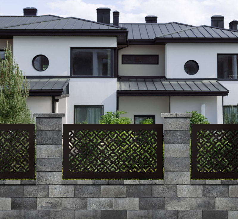 Barabás kerítéskő - Barabás kerítéskő fekete-fehér melír