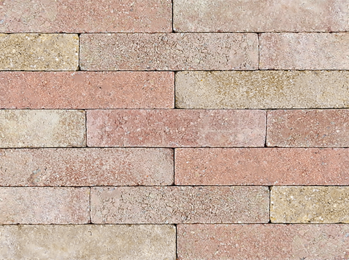 Féltéglakő - sárga-piros